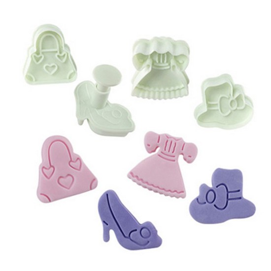 Frauen Kleidung Thema 2 Ausstechformen 4er Set - 40305 - Mytortenland